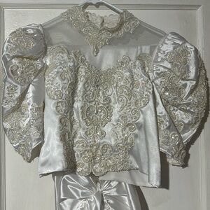 Repurposed Vintage Weddjng dress into a two piece set